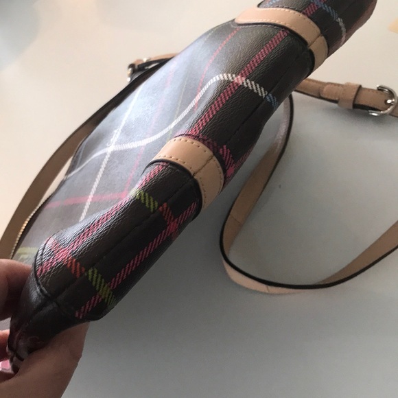 Coach Peyton Brown Crossbody Purse Tattersall - Picture 4 of 12